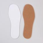 Стельки для обуви, утеплённые, универсальные, 40-46 р-р, пара, цвет коричневый