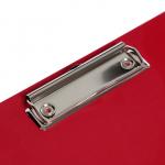 Планшет с зажимом А4, 2 мм, Calligrata прочный, картон/бумвинил, красный (клипборд)