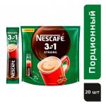 Nescafe 3 в 1 Крепкий кофе растворимый, 20 пак.
