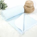 Одеяла-покрывала (трикотаж) Лапки голубые