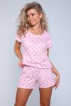 Женская пижама с шортами 59101 Розовый