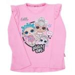 Футболка LOL д/д с дл.рук.крыло ГЛАМУР розовая 128