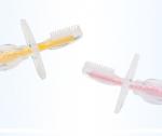 Детская силиконовая зубная щетка для первых зубов с ограничителем (1 шт.)