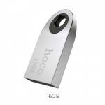 Флешка Hoco UD9 Insightful, 16 Гб, USB2.0, чт до 25 Мб/с, зап до 10 Мб/с, металл, серая