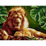 Алмазная мозаика 30 * 40 см, (частичное заполнение) «Мудрый лев»