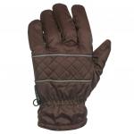Утепленные коричневые перчатки с черными вставками на ладонях для спецоперации  23-25 см (M-L)