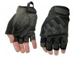 Черные тактические перчатки беспалые M (20 см)