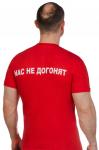Красная патриотическая  футболка с фотографией Путина. 48 (M)