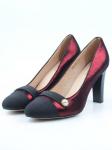 06-D607-81-2 BLACK/RED Туфли женские (натуральная кожа) размер 35