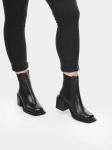 01-E21B-1A BLACK Ботинки демисезонные женские (натуральная кожа, байка) размер 35