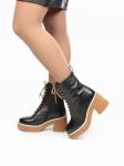 04-DMD-M7079 BLACK Ботинки зимние женские (натуральная кожа, натуральный мех) размер 39