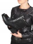 01-E21B-2A BLACK Ботинки демисезонные женские (натуральная кожа, байка) размер 35