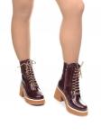04-DMD-M7081 WINE Ботинки зимние женские (натуральная кожа, натуральный мех) размер 39