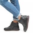 01-5539-1 BLACK Ботинки демисезонные женские (натуральная кожа, байка) размер 36