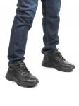 M970-2 BLACK Ботинки зимние мужские (искусственная кожа, искусственный мех) размер 42