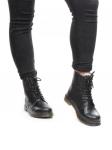 04-MB6021-1 BLACK Ботинки зимние женские (натуральная кожа, натуральный мех) размер 38