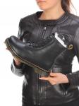 04-MB6021-1 BLACK Ботинки зимние женские (натуральная кожа, натуральный мех) размер 38