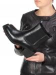 04-E21W-1A BLACK Ботинки зимние женские (натуральная кожа, натуральный мех) размер 37