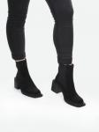 04-E21W-1B BLACK Ботинки зимние женские (натуральная замша, натуральный мех) размер 35