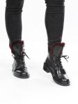 01-H001-3637-N380K BLACK Ботинки демисезонные женские (натуральная кожа, байка) размер 40