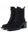 04-E21W-2B BLACK Ботинки зимние женские (натуральная замша, натуральный мех) размер 37