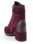 04-R135-2 BURGUNDY Ботинки зимние женские (натуральная замша, натуральный мех) размер 40