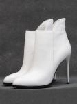 01-JA363-799FY WHITE Ботинки демисезонные женские (натуральная кожа, байка) размер 36