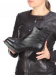04-E28W-21A BLACK Ботинки зимние женские (натуральная кожа, натуральный мех) размер 36