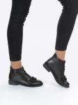 01-CA104-1 BLACK Ботинки женские (натуральная кожа, байка) размер 36