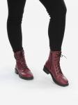 04-928-BORDO VINOUS Ботинки зимние женские (натуральная кожа, натуральный мех) размер 36