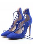 06-V-238 BLUE Туфли женские (натуральная замша) размер 36