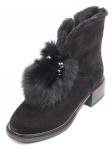 04-M20-1052-C421 Ботинки зимние женские (натуральная замша, натуральный мех) размер 36