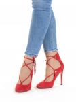 06-V-239 RED Туфли женские (натуральная замша) размер 35