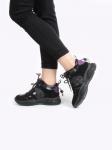 01-CSJ33-2 VIOLET/BLACK Ботинки спортивные демисезонные женские (натуральная замша, байка) размер 36