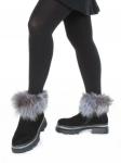 04-M20-5041 Ботинки зимние женские (натуральная замша, натуральный мех) размер 37