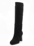 K91-B1 BLACK Сапоги женские (натуральная замша, натуральный мех (еврозима)) размер 38