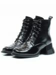01-CYY11-1 BLACK Ботинки демисезонные женские (натуральная кожа, байка) размер 36