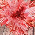Декор "Холодный цветок" 24х20 см, розовый