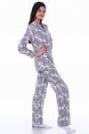 Пижама с брюками для девочки арт. ПД-006 Кошки серые