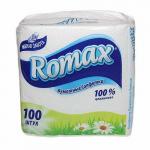 ROMAX Салфетки бумажные  белые 100шт