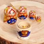 Матрешка  "Самовар", 5 кукольная, 10-11 см