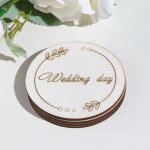 Подставка для колец "Wedding day" на магните, круглая