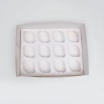 Упаковка под 12 капкейков с окном, белая, 32,5 х 25,5 х 10 см
