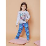 Пижама LOL д/д дл.рук. ГЛАМУР белый/синий 134