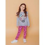 Футболка LOL д/д с дл.рук.крыло ГЛАМУР серый меланж 128