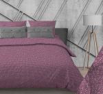 Комплект постельного белья 1,5-спальный, поплин (Конфетти, фиолетовый)