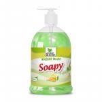 Жидкое мыло "Soapy" эконом "Зеленая дыня" с дозатором 1000 мл. Clean&Green CG8238