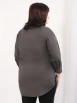 Рубашка женская темно-серая с укороченным рукавом