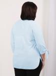 Рубашка голубая женская больших размеров