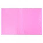 Папка с 10 вкладышами А4, 500 мкм, Calligrata, неон, розовая